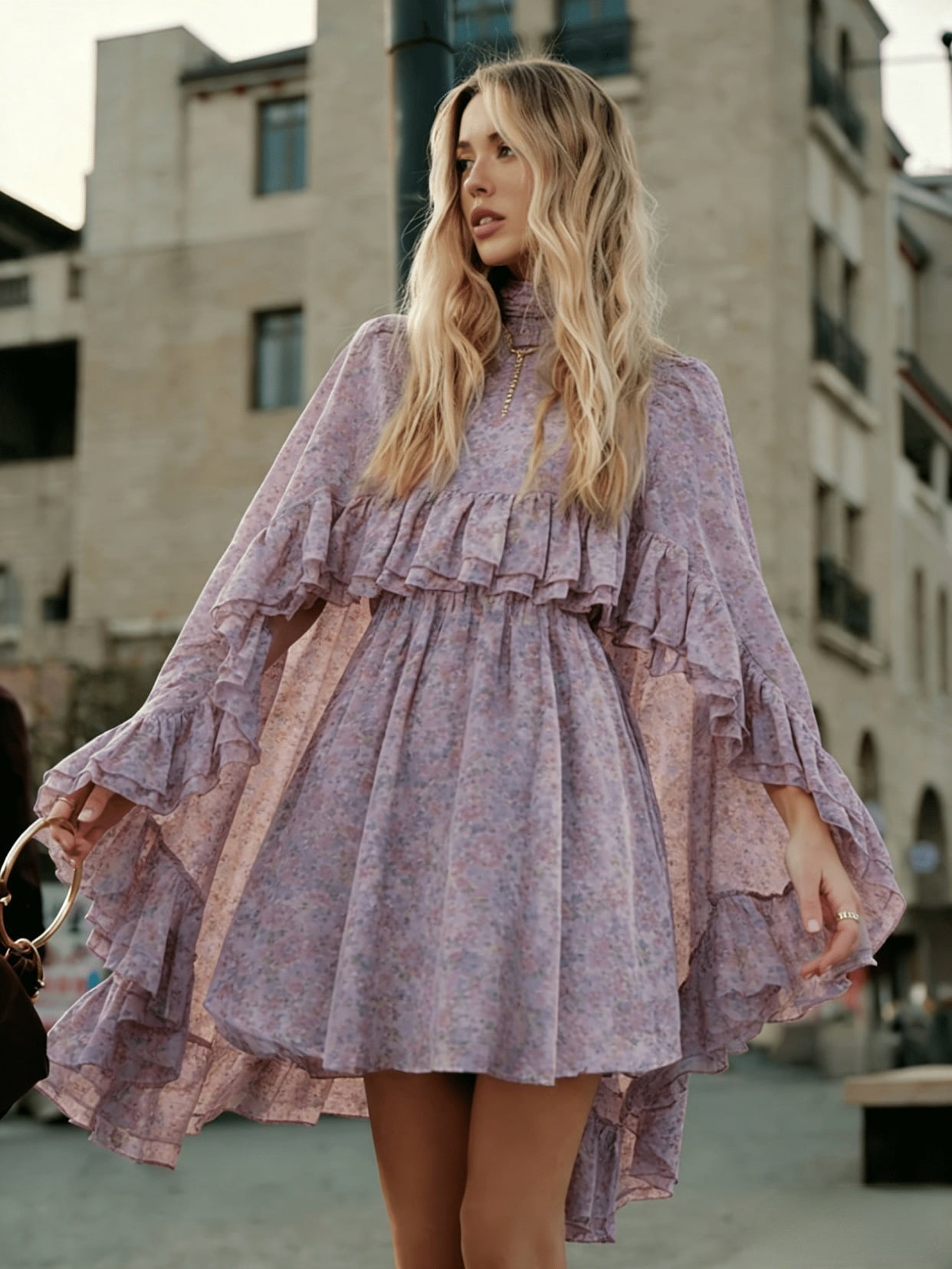 europe style chiffon dress Puliio Womens Dresses Spring And Summer New European New Suspender Sexy Deep V-Neck Rainbow Chiffon Suspender Dress Summer Beach Vaction Resort Style