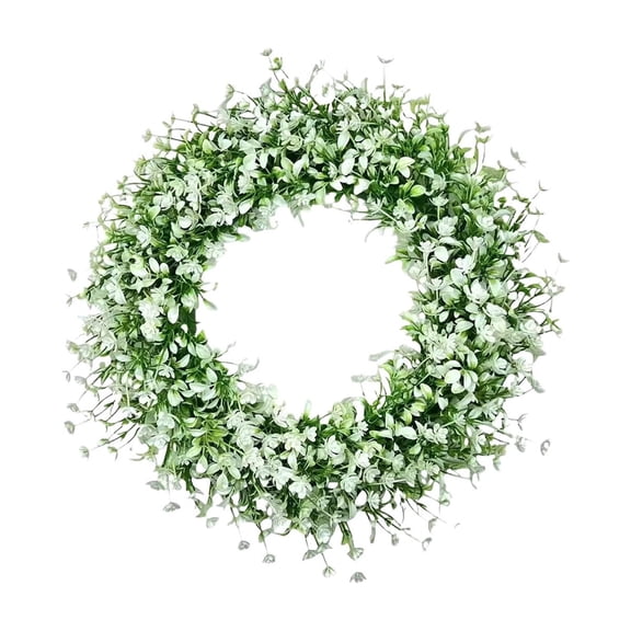2026 Spring Wreath 17.71" Artificial Plastic Camellia Wreath Home Garden Door Decor