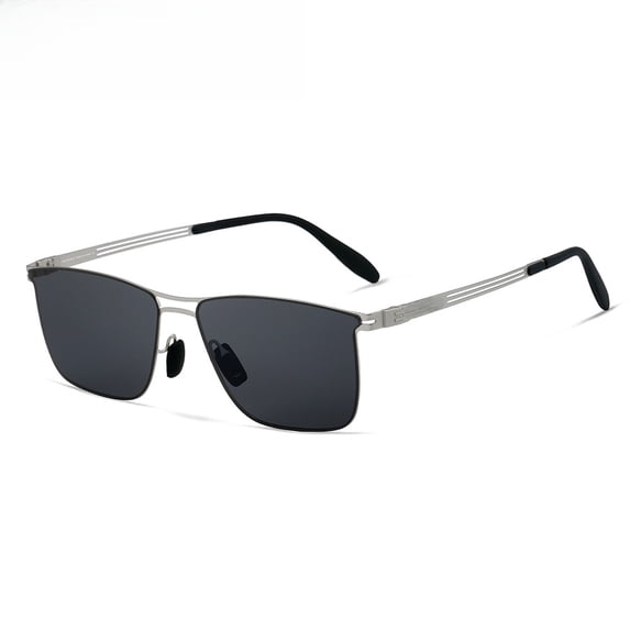 2026 Square Frame Stainless Steel High-Definition Nylon Polarized Sunglasses for Men, UV Protection Sunglasses for Women