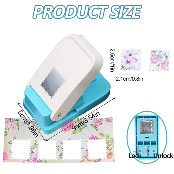 2026 Square Hole Punch Portable, 9x9x5cm Square Paper Punch Handmade, PP Hole Puncher for Crafts, Stamp Puncher, Scrapbooking Supplies, for Stamp Label Making, Hand Tools, Scrapbooking