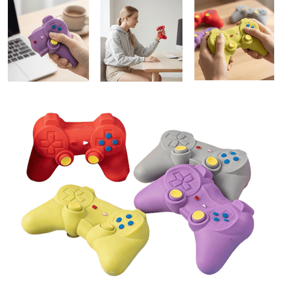 2026 Squeeze Game Controller, Game Controller Shaped Anxiety Stress Relief, Malt Sugar Balls, Sensory Toys for Autism, Fidgets for Stress Relief (1PC-Random Color)