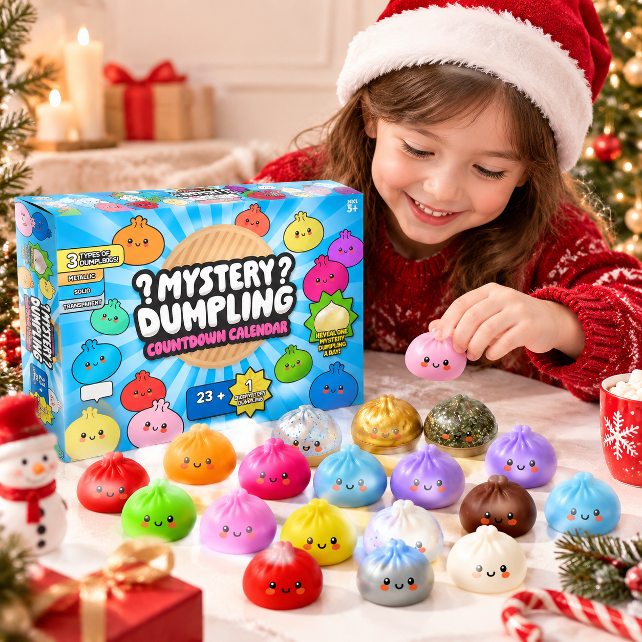 2026 Squishy Dumpling Advent Countdown Calendar, 24 PCS Random Surprise ...