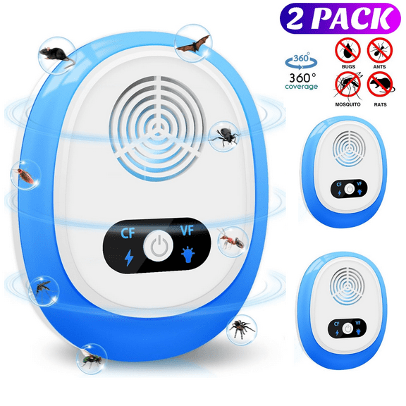 2026 Strongest Ultrasonic Pest Repeller, Electronic Pest Control Plug in Indoor for Mice, Bugs, Rats, Roach, Rodents, Spider, Mosquito, Insect, Mouse Repelent for House, Warehouse, Office, 2 Pack