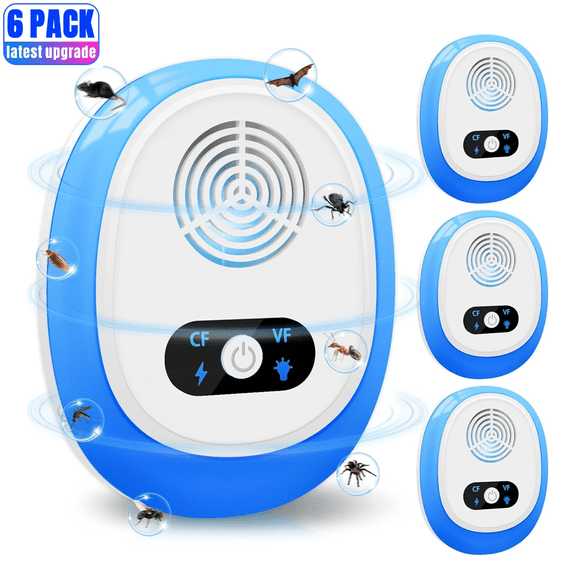 2026 Strongest Ultrasonic Pest Repeller, Electronic Pest Control Plug in Indoor for Mice, Bugs, Rats, Roach, Rodents, Spider, Mosquito, Insect, Mouse Repelent for House, Warehouse, Office, 6 Pack
