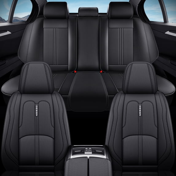 2026 for Subaru Forester Seat Cover, Premium Leather 5 Seats Full Set Adjustable Split Rear Seat Suitable for All Seasons, Black Car Seat Covers, Airbag-Compatible