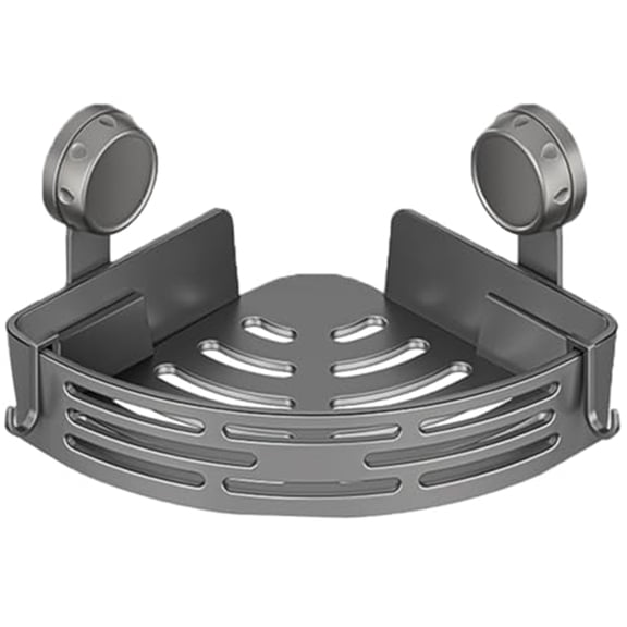 2026 Suction Cup Corner Shower Shelf, Heavy-Duty Triangle Bathroom Caddy, No-Drill Strong Hold Storage Rack for Shampoo