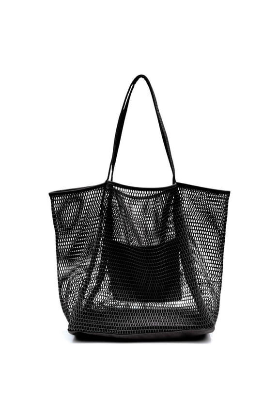 2026 Summer Mesh Beach Tote Bag for Women, Casual Shoulder Handbag