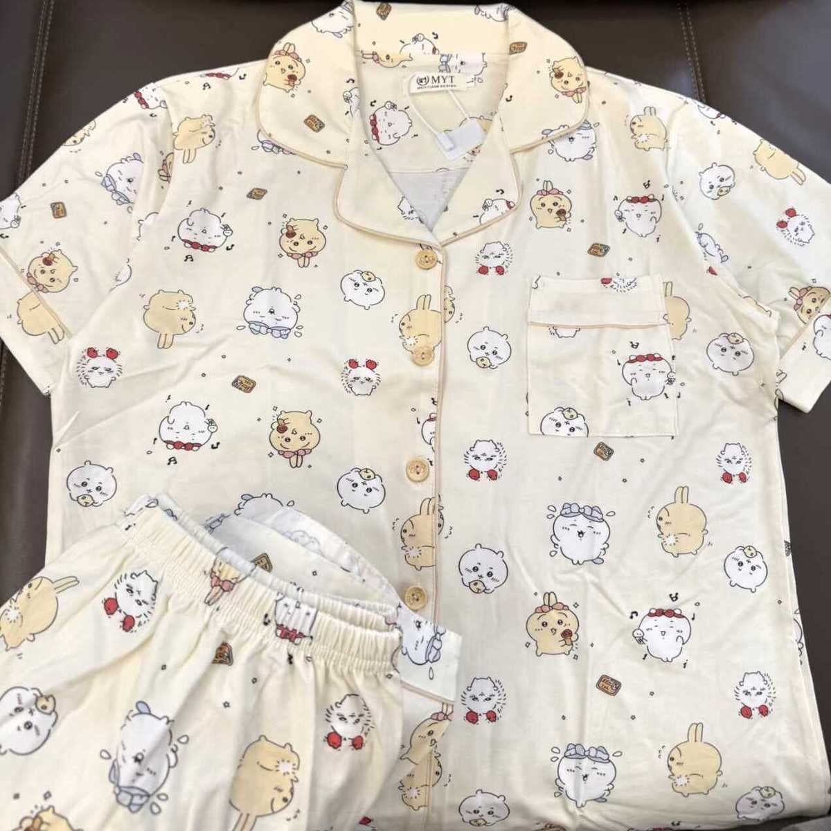 2026 Summer Women ChiiKawa Rabbit Pajamas Cotton Loose Short Sleeve ...