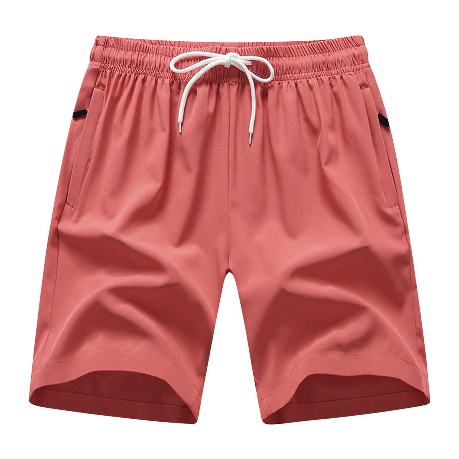 2026 Summmer Plus Size Mens Solid Color Polyester Shorts Outdoor Sports ...