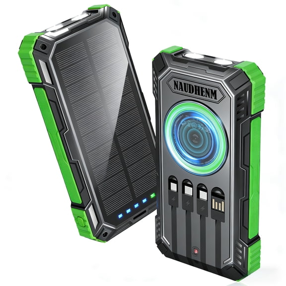 2026 Super 26800Mah Solar Power Bank with Flashlight, Compass, Carabiner - Compact Emergency Gift