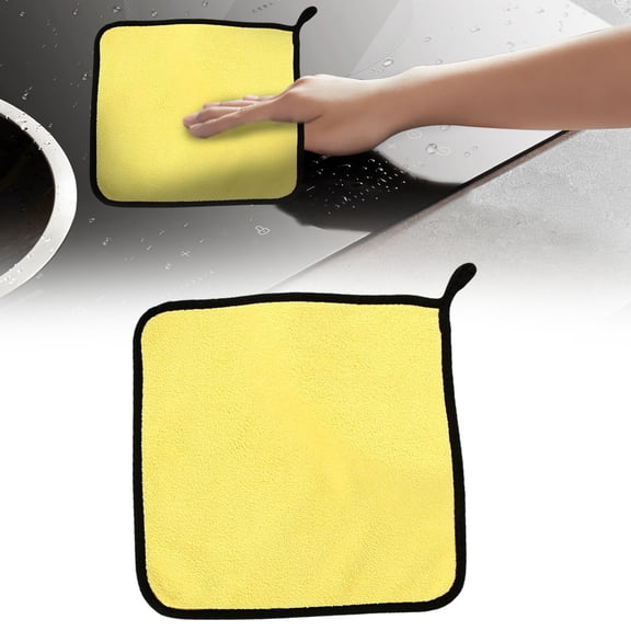 2026 Super Absorbent Carbon Fiber Microfiber Cleaning Cloth, Dual-Layer Lint-Free Polishing Towel for Car Glass, Kitchen Surfaces, Stainless Steel, Mirrors & Home Cleaning (Reusable Streak