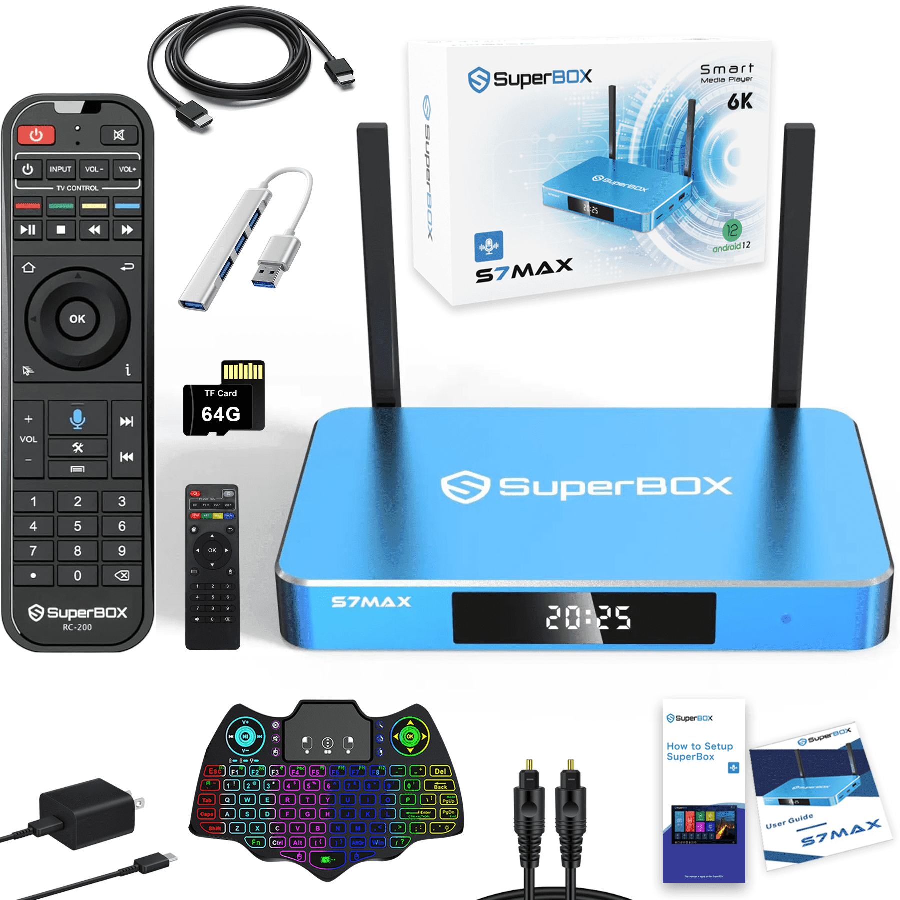 2026 SuperBox S7 Max Smart Box 4G+64G ROM, 6K UHD, Time Shift