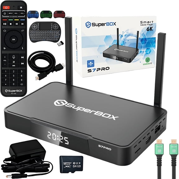 2026 SuperBox S7PRO Fully Loaded, 4GB+32GB, Super Box S7 Pro TV Box with Voice Remote, Time Shift, Parental Controls