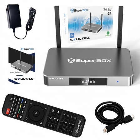 2026 SuperBox S7ULTRA Premium Edition with Built-in Voice Control System | Android 12 | Time Shift | Parental Control Time | 4GB RAM | 128GB Storage with Remote Control