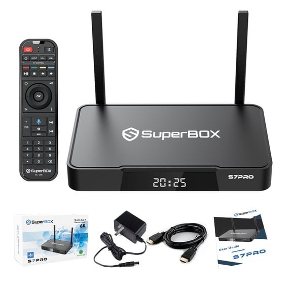 2026 Superbox S7 Pro 2026 Bundle Smart TV Box Newest Version 4GB RAM 32GB Fully Loaded