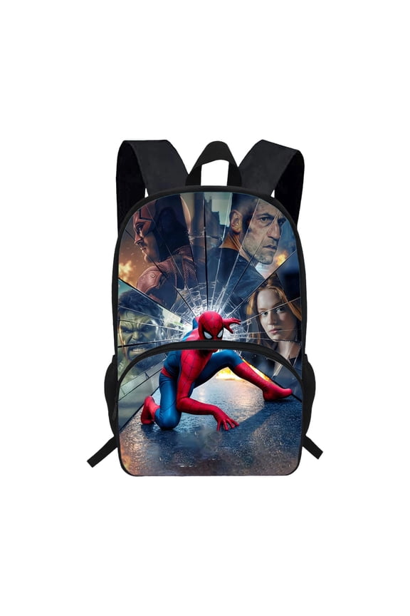2026 Superhero Action Movie Large Capacity Backpack,Classic Character Spider Print Rucksack for Travel,School,and Daily Commute,Cool Bookbag for Fans
