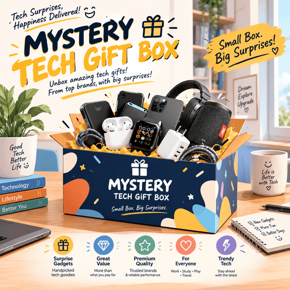 2026 Surprise gift box, 3-20-piece electronic gadgets, suitable for Christmas, birthday, and surprise gatherings