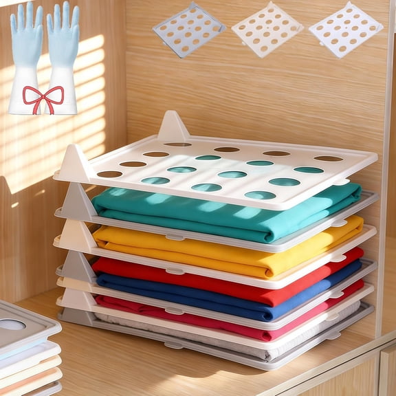 2026 T Shirt Organizer for Closet Stackable - Say Goodbye to Clutter, Stackable Clothing Storage, Drawer Organizer for Clothes, Breathable Design for Wrinkle-Free Clothes