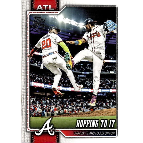 2026 TOPPS #118 RONALD ACUNA JR. COMBO CARD/CHECKLIST ATLANTA BRAVES BASEBALL OFFICIAL TRADING CARD OF MLB