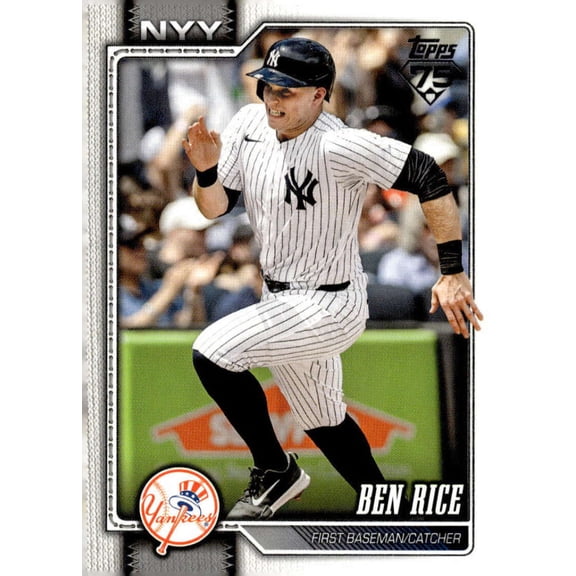 2026 TOPPS #133 BEN RICE NEW YORK YANKEES BASEBALL OFFICIAL TRADING CARD OF MLB
