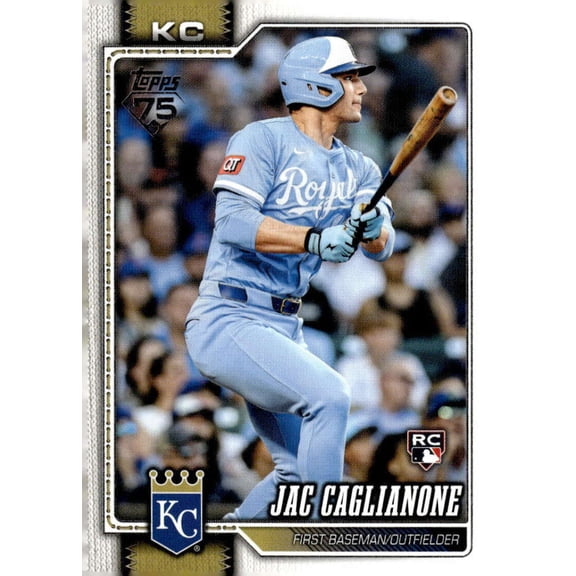 2026 TOPPS #138 JAC CAGLIANONE RC KANSAS CITY ROYALS BASEBALL OFFICIAL TRADING CARD OF MLB
