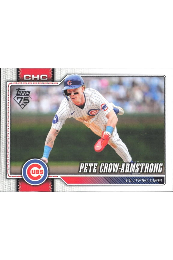 2026 TOPPS #196 PETE CROW-ARMSTRONG CHICAGO CUBS BASEBALL OFFICIAL TRADING CARD OF MLB
