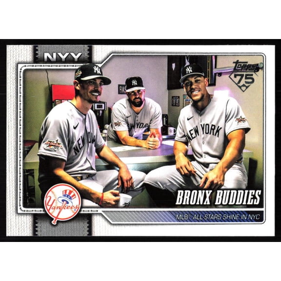 2026 TOPPS #302 AARON JUDGE - MAX FRIED - CARLOS RODON COMBO CARD/CHECKLIST NEW YORK YANKEES