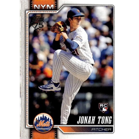 2026 TOPPS #4 JONAH TONG RC NEW YORK METS BASEBALL OFFICIAL TRADING CARD OF MLB