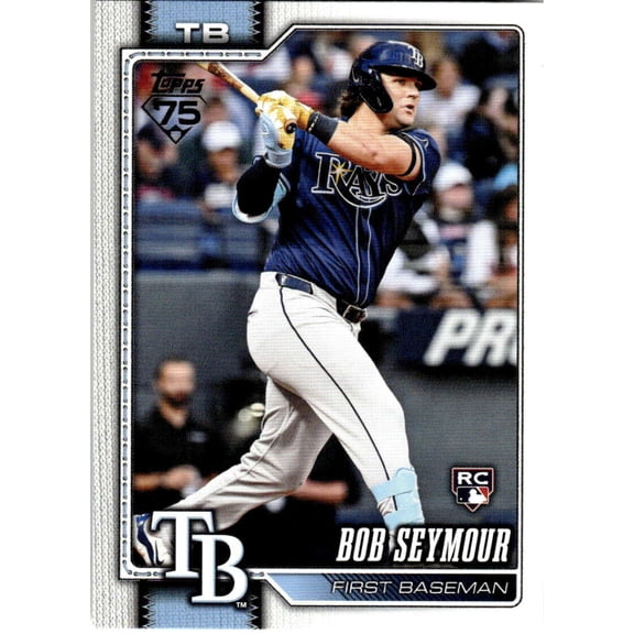 2026 TOPPS #70 BOB SEYMOUR RC TAMPA BAY RAYS BASEBALL OFFICIAL TRADING CARD OF MLB