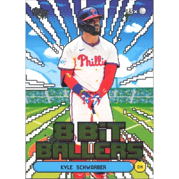 2026 TOPPS CELEBRATION 8-BIT BALLERS #8B-25 KYLE SCHWARBER PHILADELPHIA PHILLIES