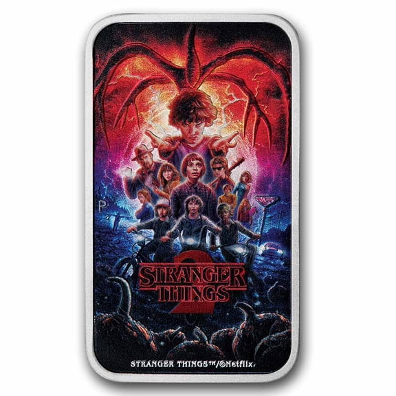 2026 TUV 1 oz Silver Colorized Stranger Things Season 2 Coin Box