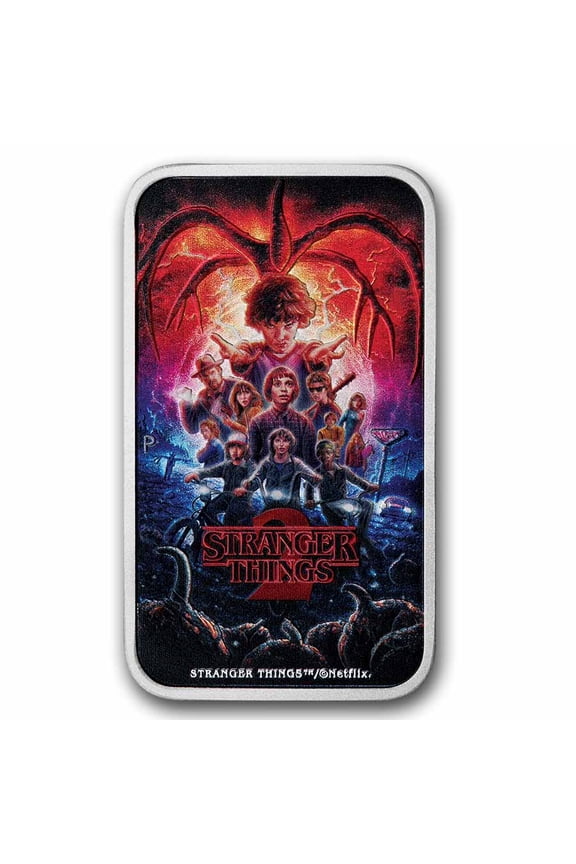 2026 TUV 1 oz Silver Colorized Stranger Things Season 2 Coin Box