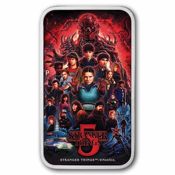 2026 TUV 1 oz Silver Colorized Stranger Things Season 5 Coin Box