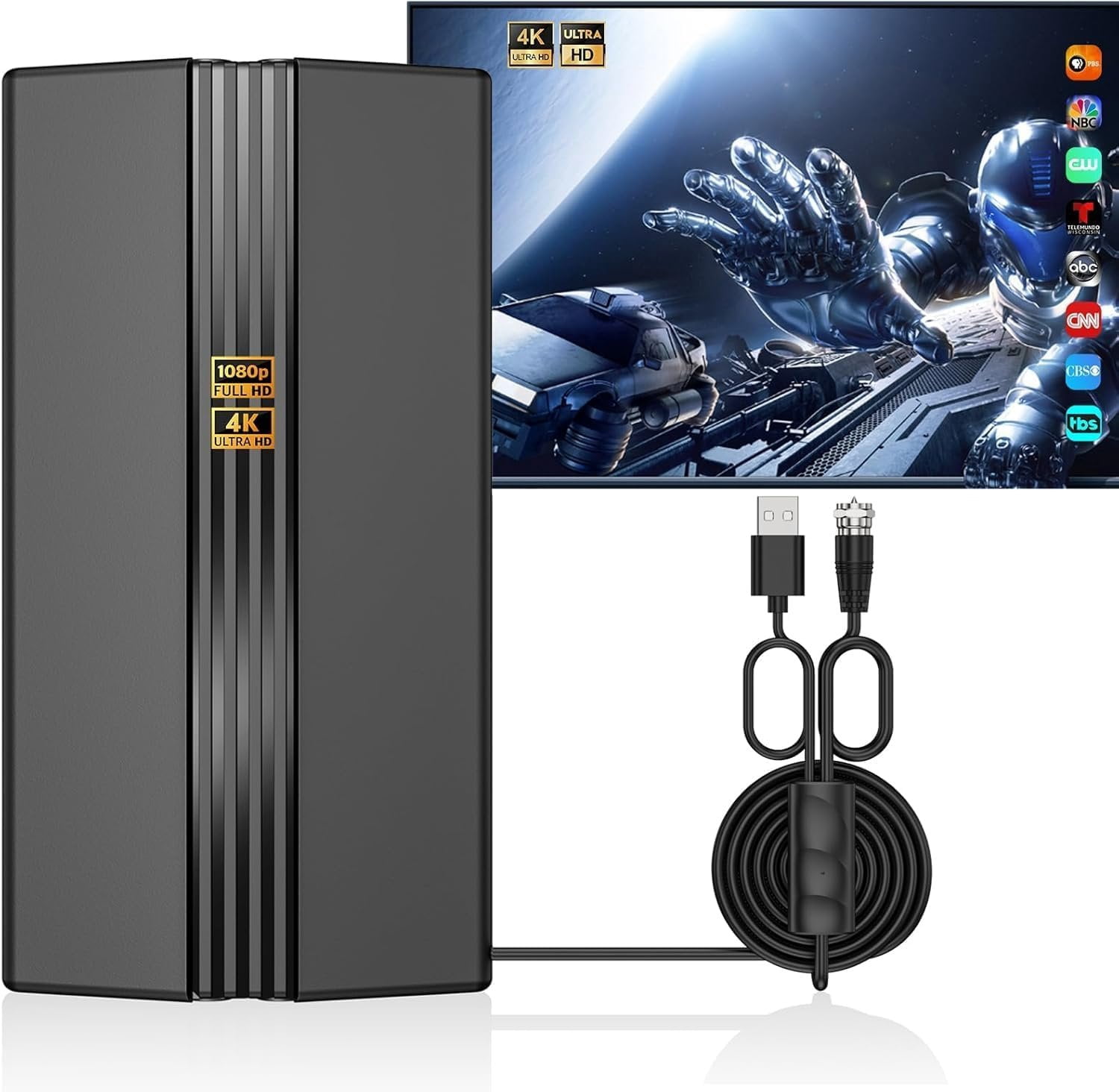 2026 TV Antenna for TV, 2200+ Miles Range, 360? Reception, Indoor ...