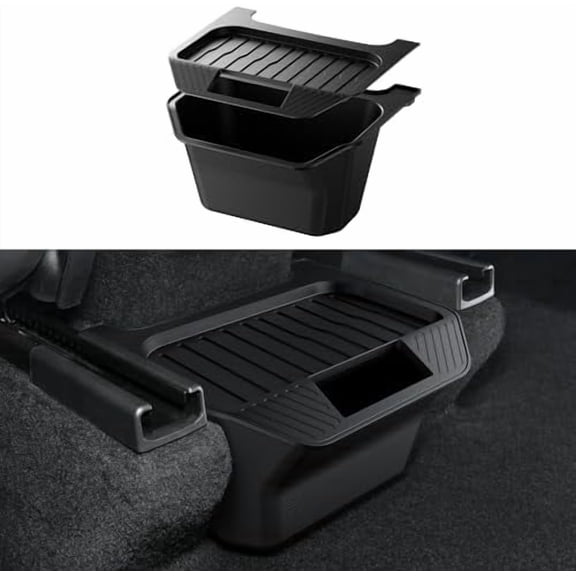 2026 Tesla Model Y Juniper Trash Can Rear Center Console Organizer Backseat Storage Box with Anti-Slip Lid Garbage Can Model Y Juniper Accessories(Standard/Premium/Performance 2025/2026)