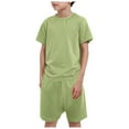 thumbnail image 1 of 2026 Toddler Boy Summer Clothes 5T Toddler Boy Clothes Baby Boys Summer Short Sleeve T-Shirt Shorts Set Summer Clothes Set 6M-9T, 1 of 8