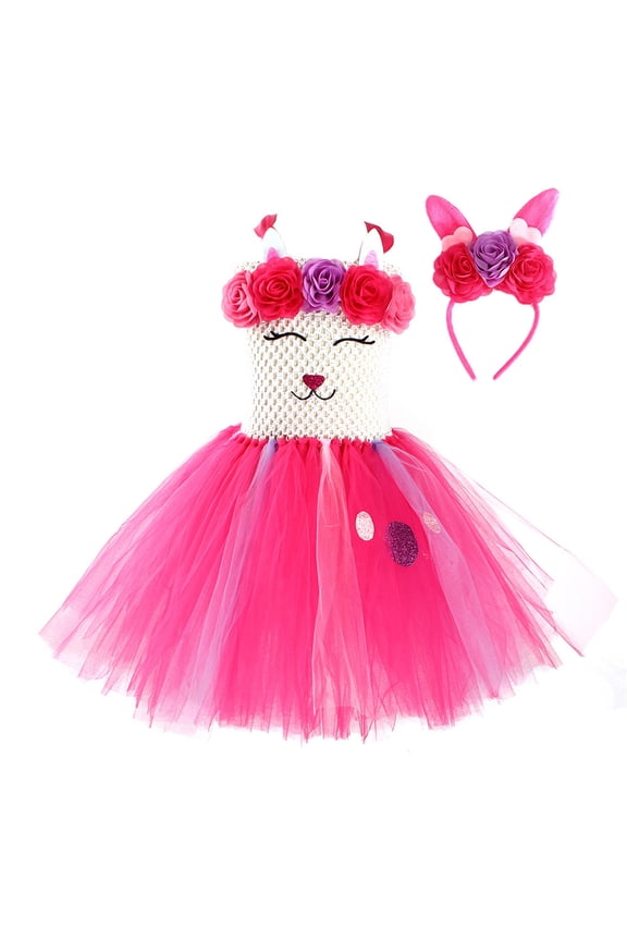 2026 Toddler Girls Dresses Adorable Easter BunnyCute Rabbit Ears Party Mesh Tufted Party Gown Dress Size 6-7 Years