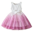 thumbnail image 1 of 2026 Toddler Girls Dresses Gradient Sleeveless Sequin Mesh Bow Trendy Dress Size 6-7 Years, 1 of 7