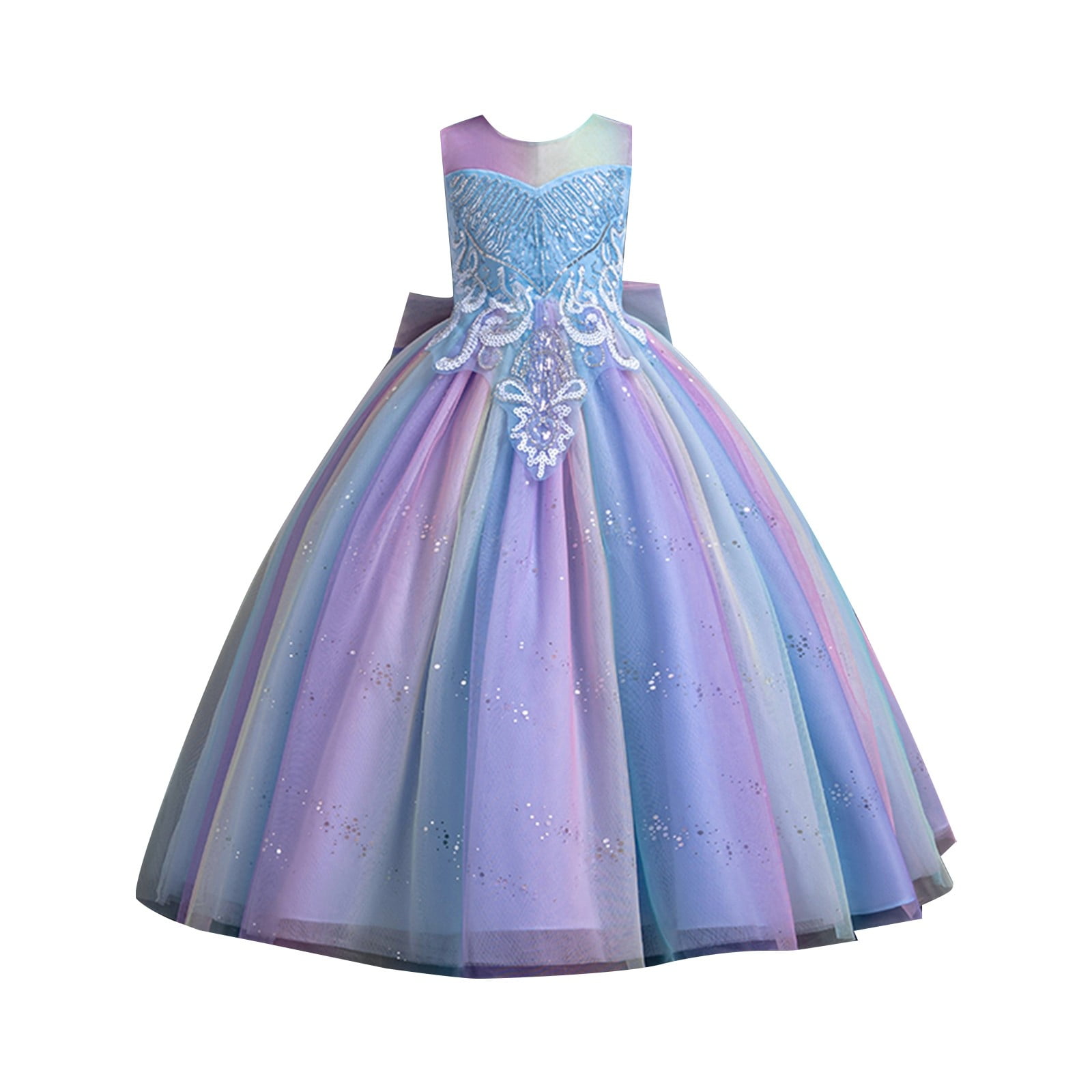2026 Toddler Girls Dresses Sequin Flower Wedding Bridesmaid Pageant ...