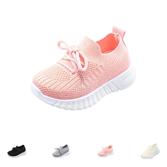 2026 Toddler Shoes Boys Girls Wide Toe Box Breathable Slip-On Sneakers Kids Lightweight Barefoot Feel Shoes for Everyday Play Pink 23