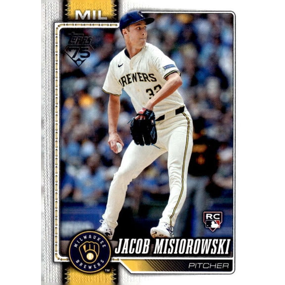 2026 Topps #10 Jacob Misiorowski RC Rookie Milwaukee Brewers MLB Baseball Base Trading Card