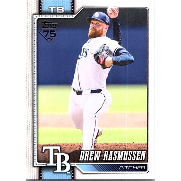 2026 Topps #64 Drew Rasmussen Tampa Bay Rays Baseball Card Tampa Bay Rays MLB Baseball Trading Card