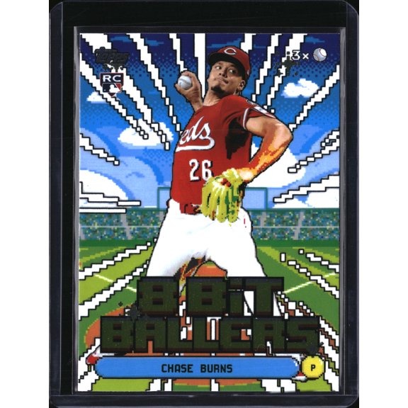 2026 Topps 8 Bit Ballers Chase Burns RC BB-3 Cincinnati Reds Baseball Card