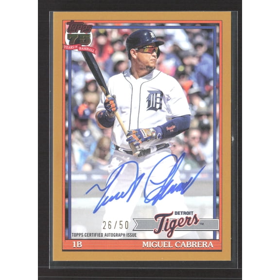 2026 Topps Baseball 1991 Topps Baseball Autograph Card Miguel Cabrera #91A-MC /50