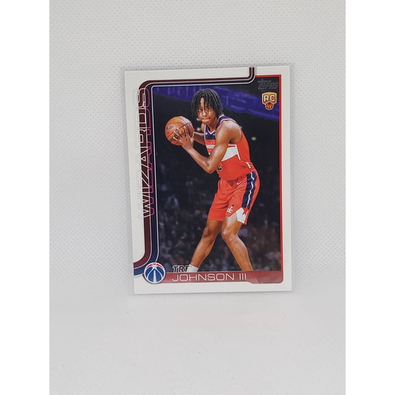 2026 Topps Basketball Tre Johnson III RC #206 Washington Wizards Basketball Card