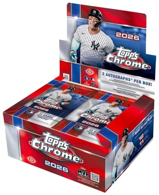 MLB 2026 Topps Chrome Baseball Jumbo Hobby Box English 1 Box UPC 887521159482
