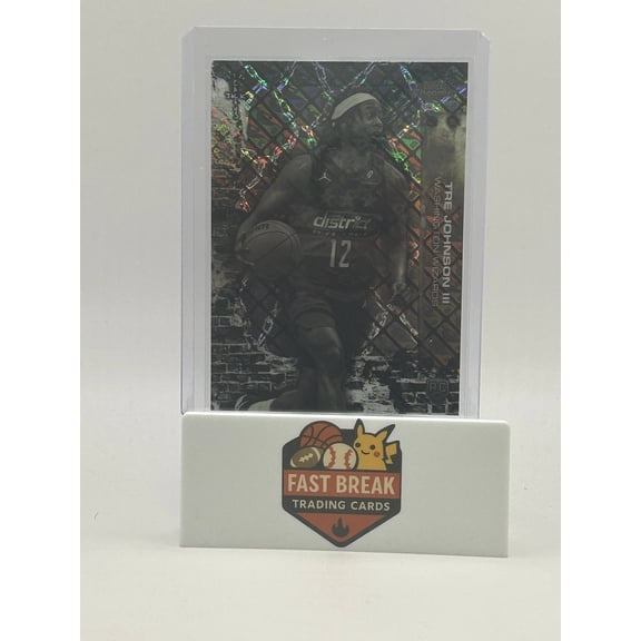 2026 Topps Chrome Basketball NBA Logo Refractor RC Tre Johnson III #66 Washington Wizards Washington Wizards NBA Basketball Trading Card