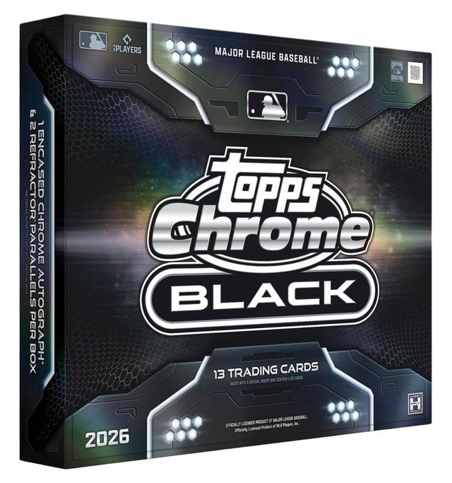 2026 Topps Chrome Black Baseball Factory Sealed Hobby Box