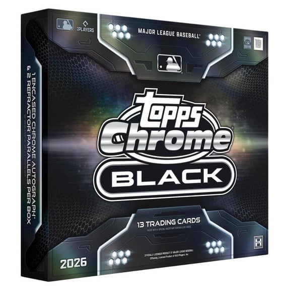 2026 Topps Chrome Black Baseball Factory Sealed Hobby Box