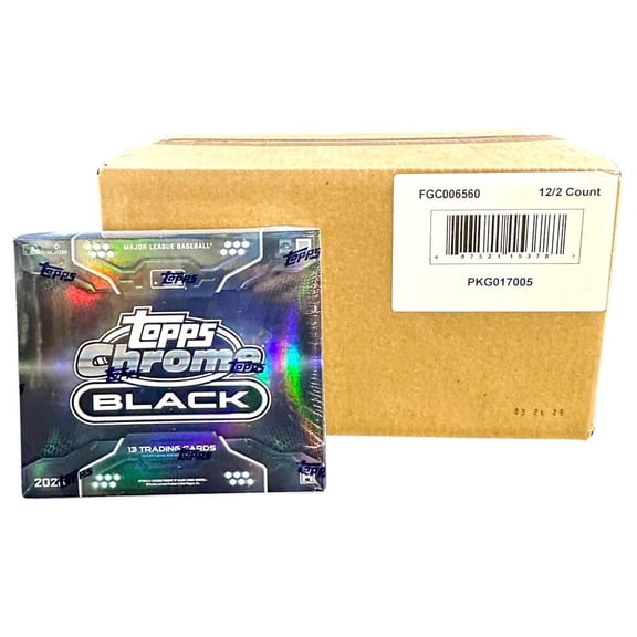 2026 Topps Chrome Black Baseball Hobby Box CASE (12)